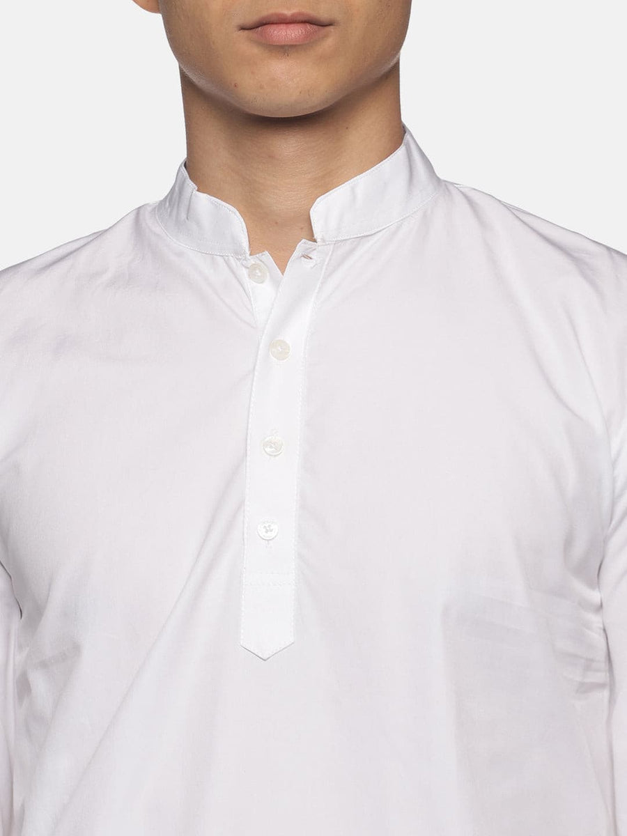 Men White Colour  Cotton Kurta.