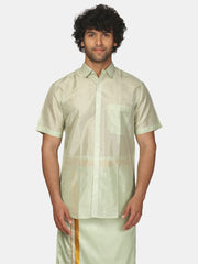 Men Artsilk Solid Colour Ethnic Silk Finish Shirt