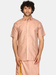 Men Artsilk Solid Colour Ethnic Silk Finish Shirt