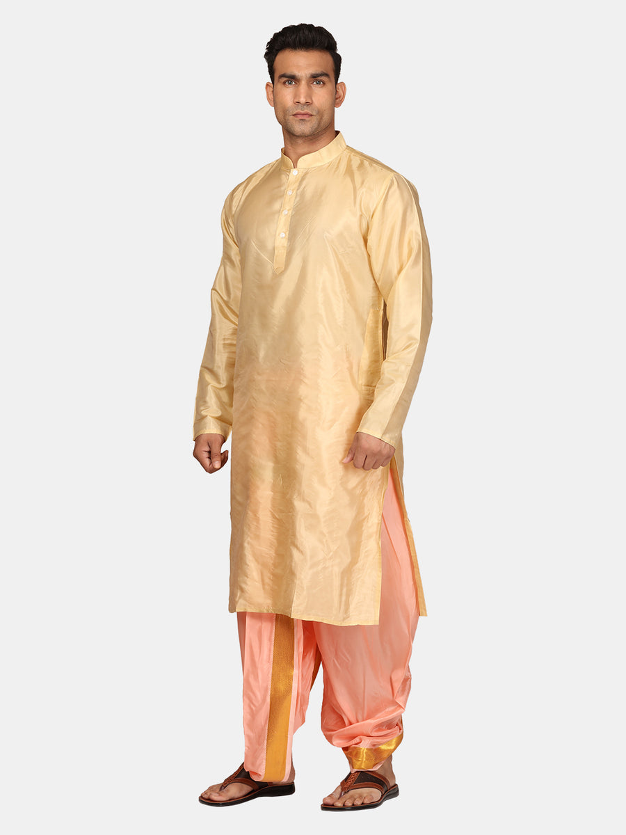 Sethukrishna Men Kurta Dhotipant Angavastram Set