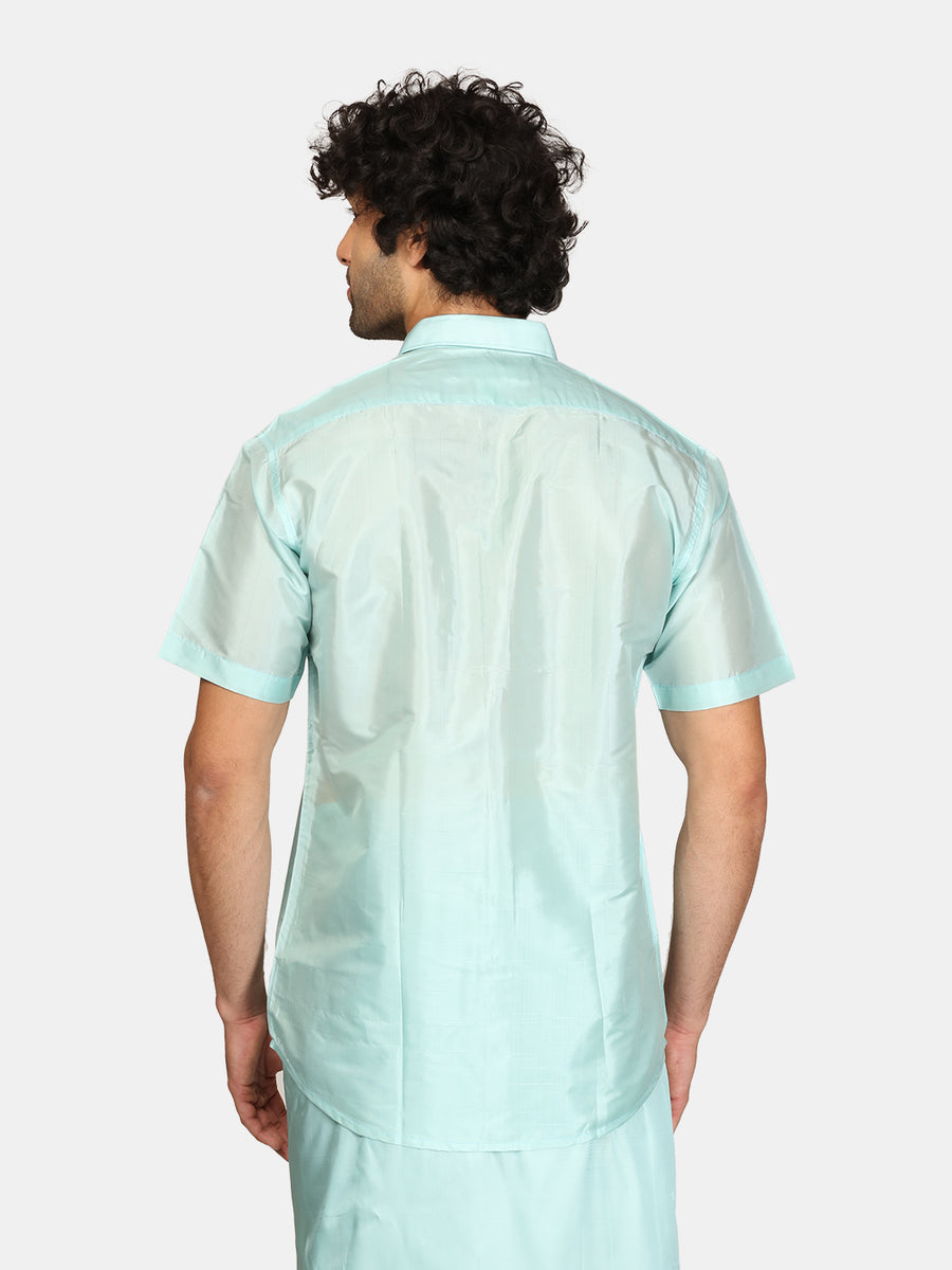 Men Artsilk Solid Colour Ethnic Silk Finish Shirt