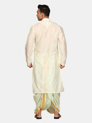 Men Kurta Dhotipant Angavastram Set
