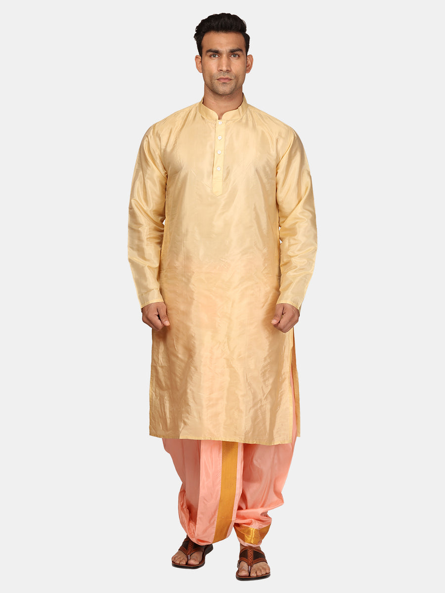 Sethukrishna Men Kurta Dhotipant Angavastram Set