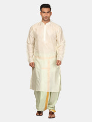 Men Kurta Dhotipant Angavastram Set