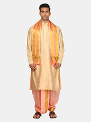 Sethukrishna Men Kurta Dhotipant Angavastram Set