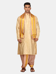 Sethukrishna Men Kurta Dhotipant Angavastram Set