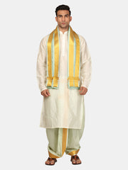 Sethukrishna Men Kurta Dhotipant Angavastram Set