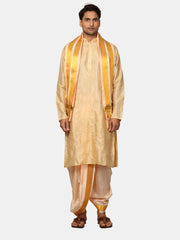 Sethukrishna Men Kurta Dhotipant Angavastram Set