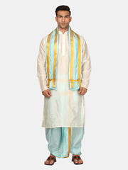 Men Kurta Dhotipant Angavastram Set