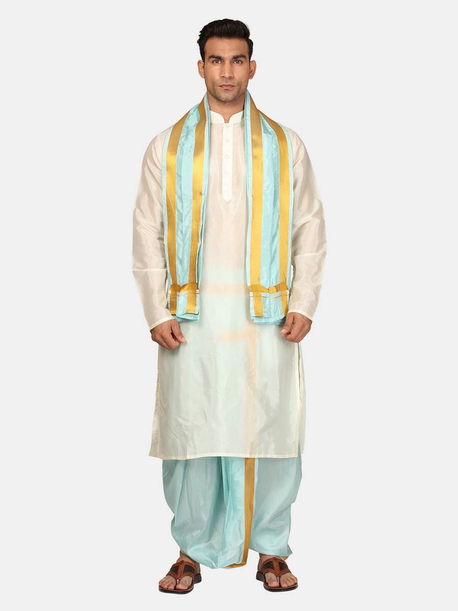 Men Kurta Dhotipant Angavastram Set