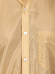 Men Solid Colour Full Sleeve Shirt Pocket Dhoti Set