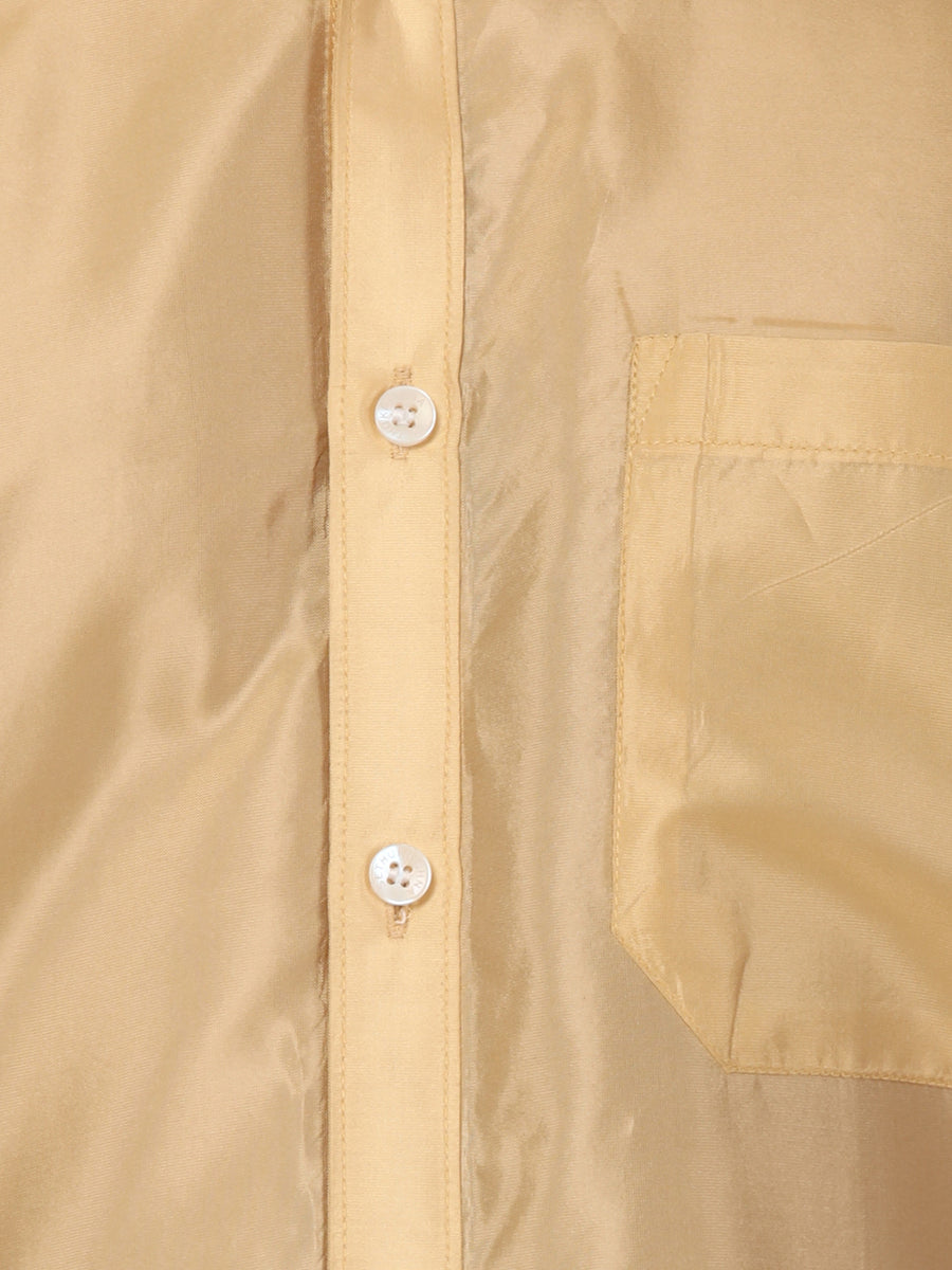 Men Artsilk Half Sleeve Shirt and Readymade Pocket Dhoti Matching Set