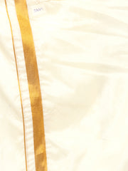 Men Artsilk Mandarin Collar Shirt and Readymade Dhoti Set