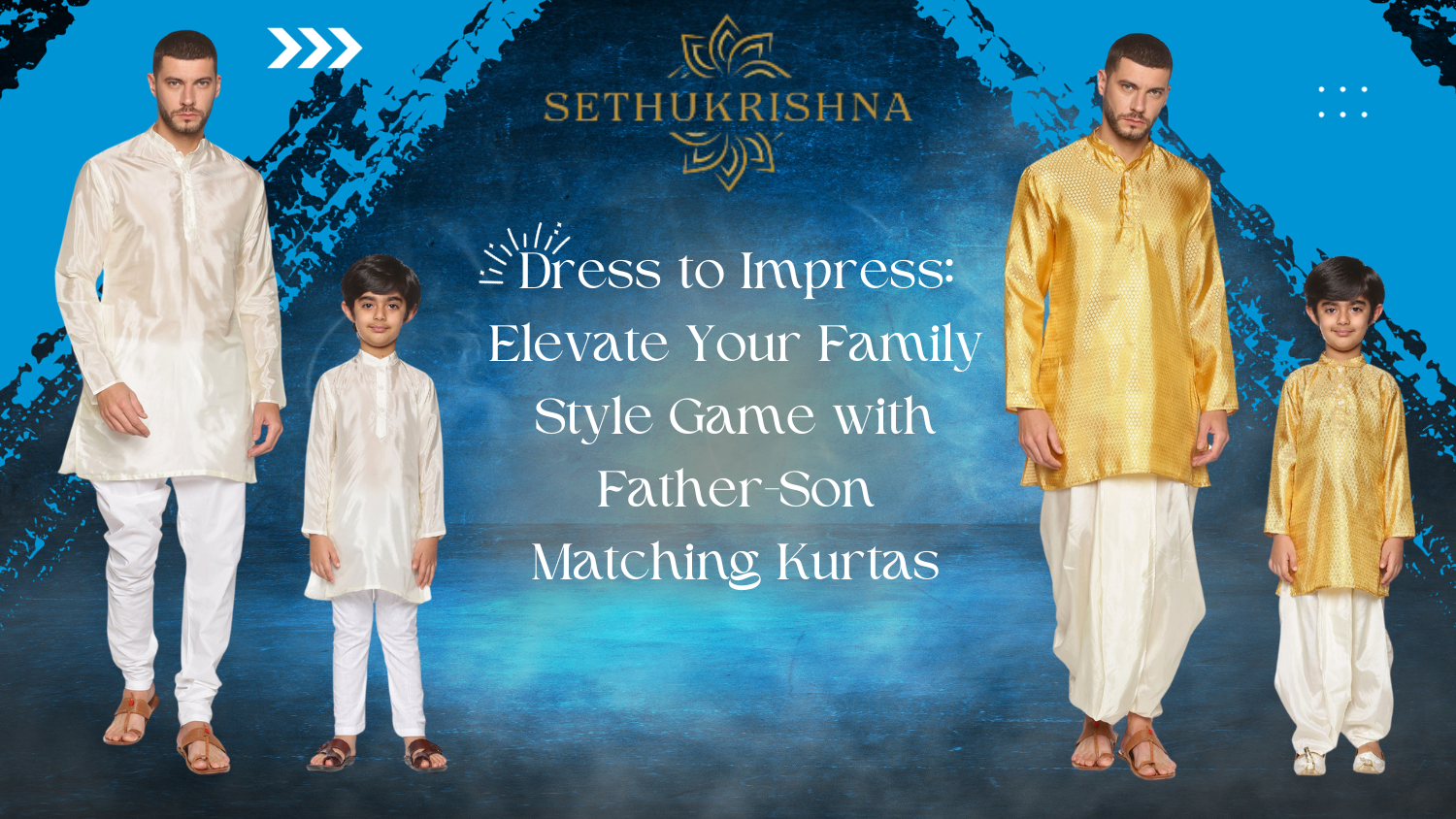 Father and Son Matching Dress Kurta Pyjama Family Dress Coral Blue  RKL-2754-141719 – iBuyFromIndia