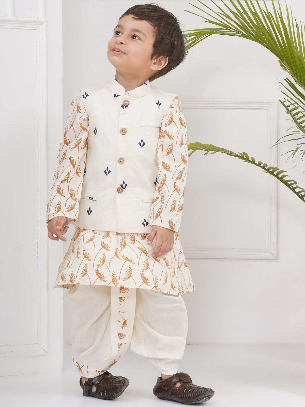 BOY'S KURTA SET WITH NEHRU JACKET