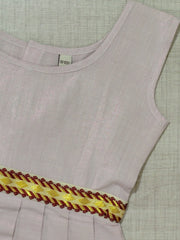 Girls Solid Color Ethnic Pavadai Set