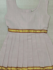 Girls Solid Color Ethnic Pavadai Set