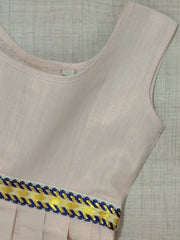 Girls Solid Color Ethnic Pavadai Set