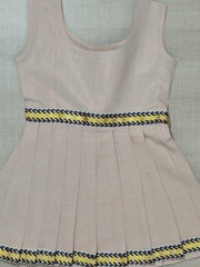 Girls Solid Color Ethnic Pavadai Set