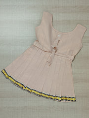 Girls Solid Color Ethnic Pavadai Set