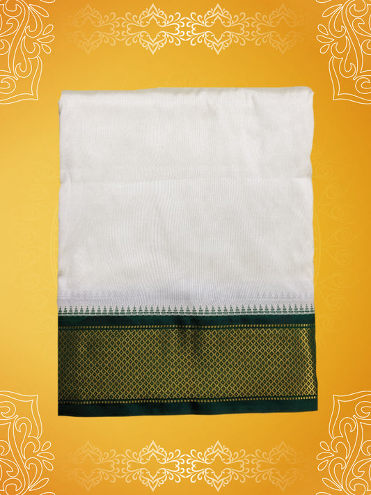 PREMIUM PURE SILK 3" PLAIN BORDER (11KAN) DHOTI / DHOTI SET