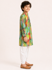 Boys Printed Kurta Dhoti Set