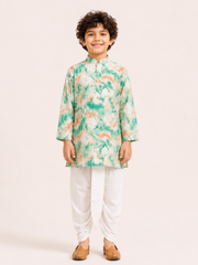 Boys Printed Kurta Dhoti Set
