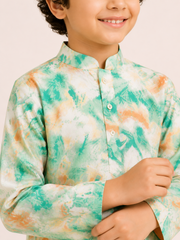 Boys Printed Kurta Dhoti Set