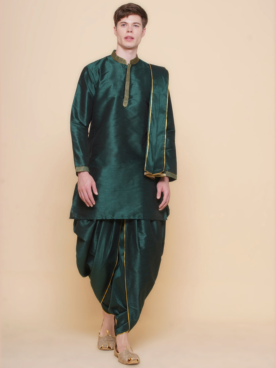 Sethukrishna Mens Embroidery Kurta and Dhotipant Set