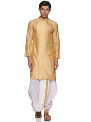 MENS BUTTER SILK LONG KURTA WITH PANCHAKAJAM