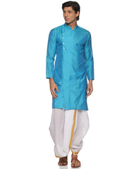 MENS BUTTER SILK LONG KURTA WITH PANCHAKAJAM