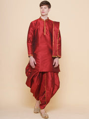 Sethukrishna Mens Embroidery Kurta and Dhotipant Set