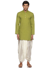 MENS SLUB COTTON LONG KURTA WITH PANCHAKAJAM