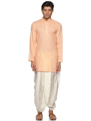 MENS SLUB COTTON LONG KURTA WITH PANCHAKAJAM
