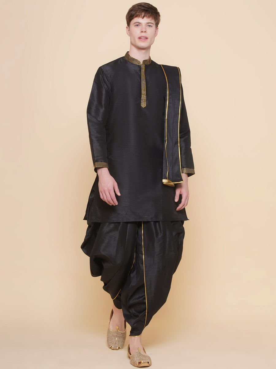 Sethukrishna Mens Embroidery Kurta and Dhotipant Set