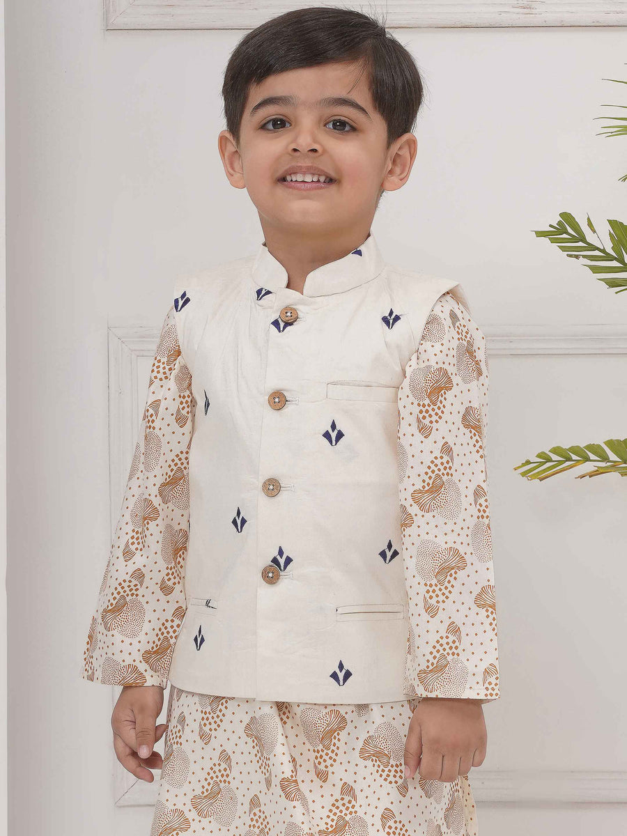 Boys Mandarin Collar Nehru Jacket.