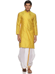 MENS BUTTER SILK LONG KURTA WITH PANCHAKAJAM