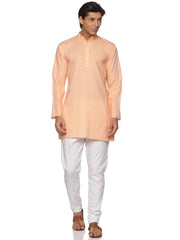 MENS SLUB COTTON LONG KURTA WITH PYJAMA