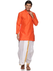 MENS SILK SHORT KURTA WITH PANCHAKAJAM