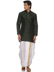 MENS SILK SHORT KURTA WITH PANCHAKAJAM