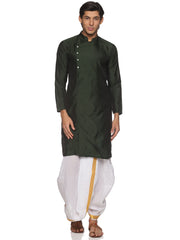 MENS BUTTER SILK LONG KURTA WITH PANCHAKAJAM