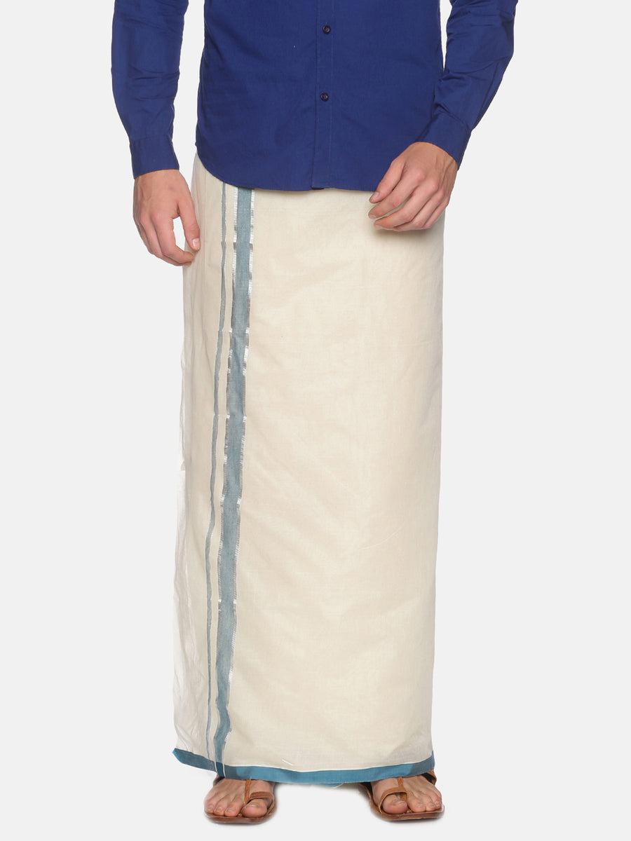 PURE COTTON OFF WHITE KERALA DOUBLE MUNDU