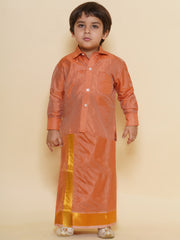 Sethukrishna Boys Solid Colour Shirt with Dhoti