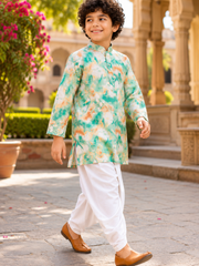 Boys Printed Kurta Dhoti Set