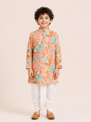 Boys Printed Kurta Dhoti Set