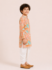 Boys Printed Kurta Dhoti Set