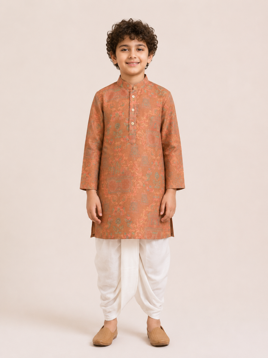 Boys Printed Kurta Dhoti Set