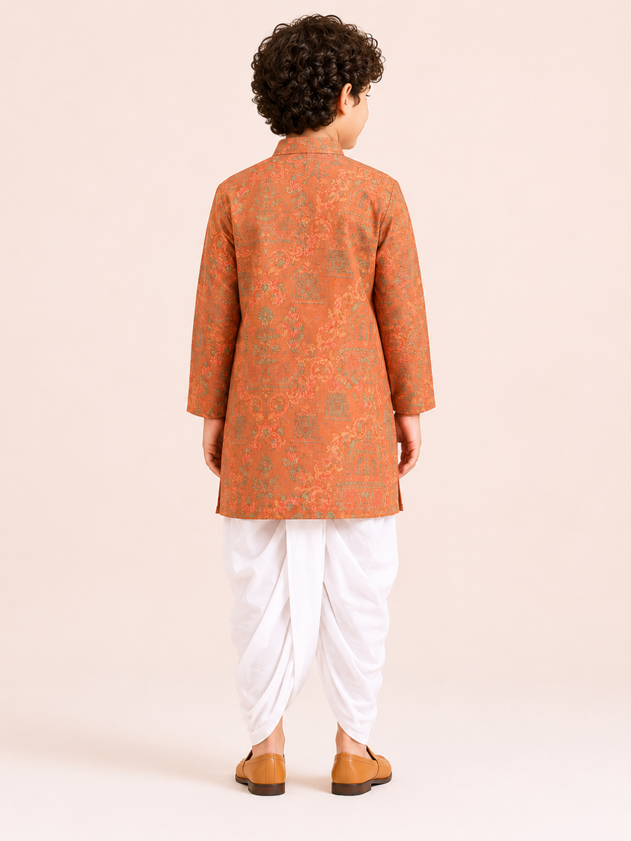 Boys Printed Kurta Dhoti Set