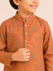 Boys Printed Kurta Dhoti Set