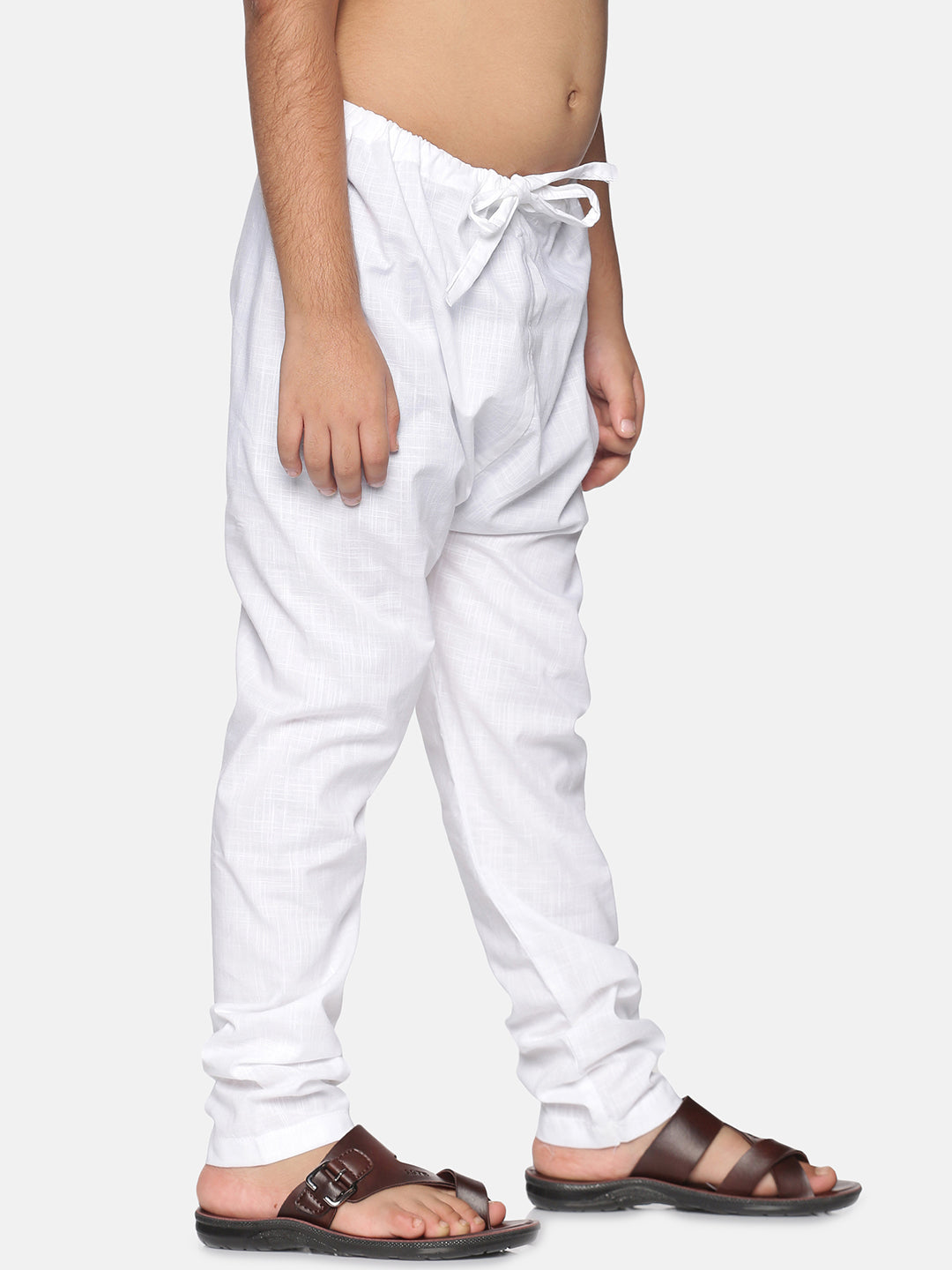 Boys White Colour Cotton Pyjama